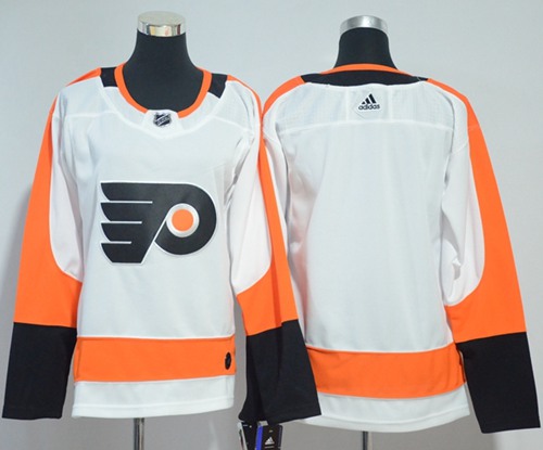 Adidas Flyers Blank White Road Authentic Women's Stitched NHL Jersey
